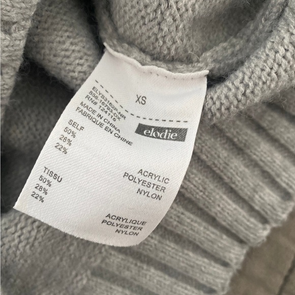 Grey Boxy Cable Knit Sweater - Elodie Women’s Size XS - Picture 4 of 5
